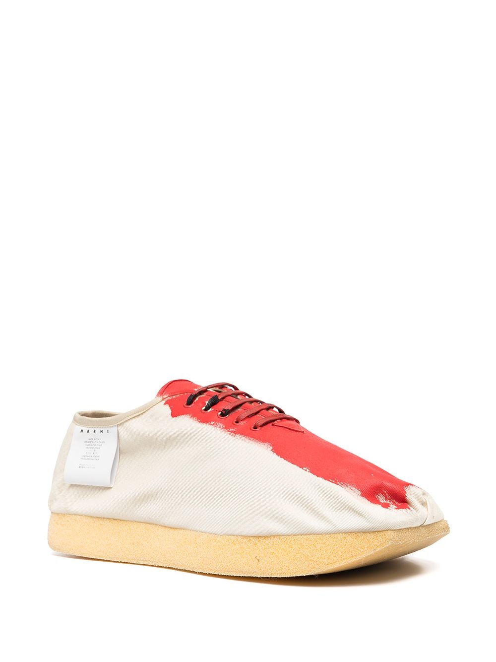 brushstroke-effect sneakers - 2