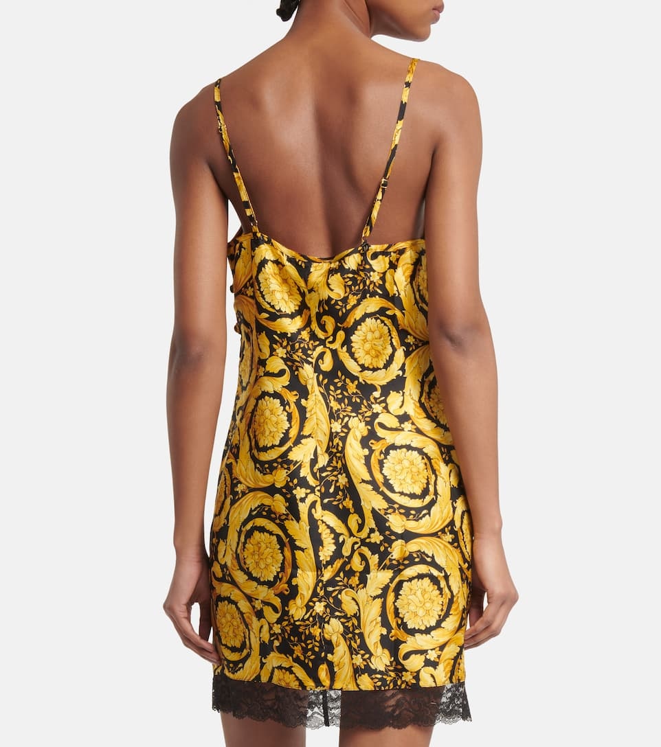 Barocco silk camisole minidress - 3