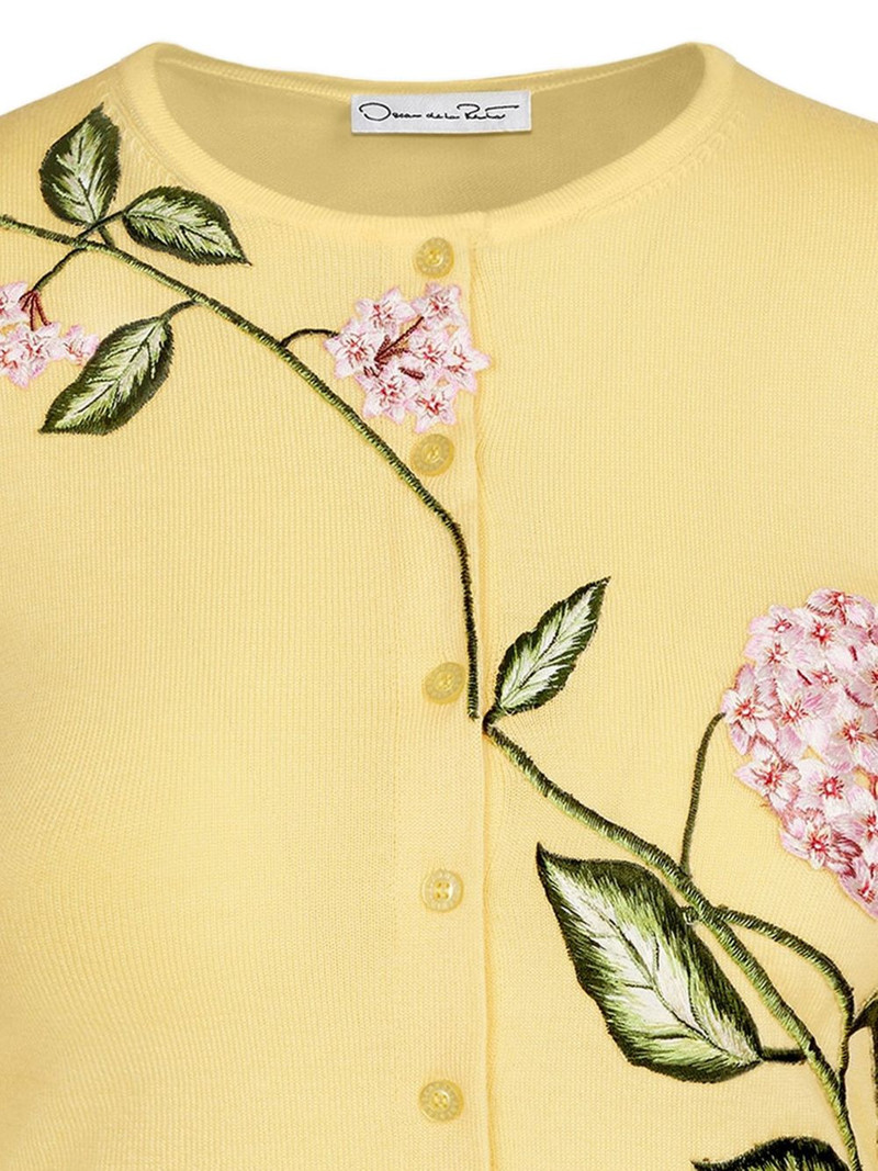 Oscar de la Renta porcelain-flower cardigan outlook