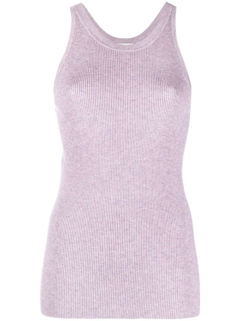 ribbed knit tank top - 1