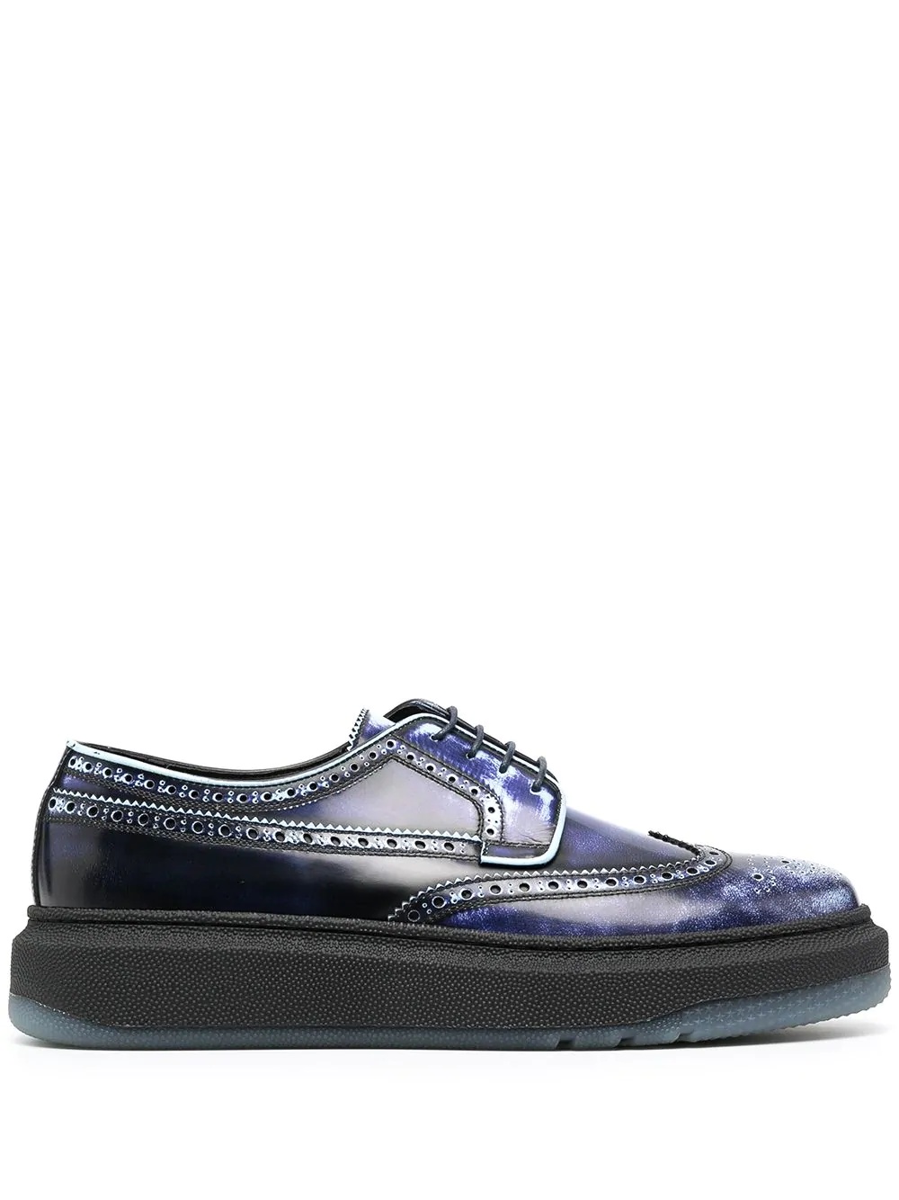 chunky leather brogues - 1