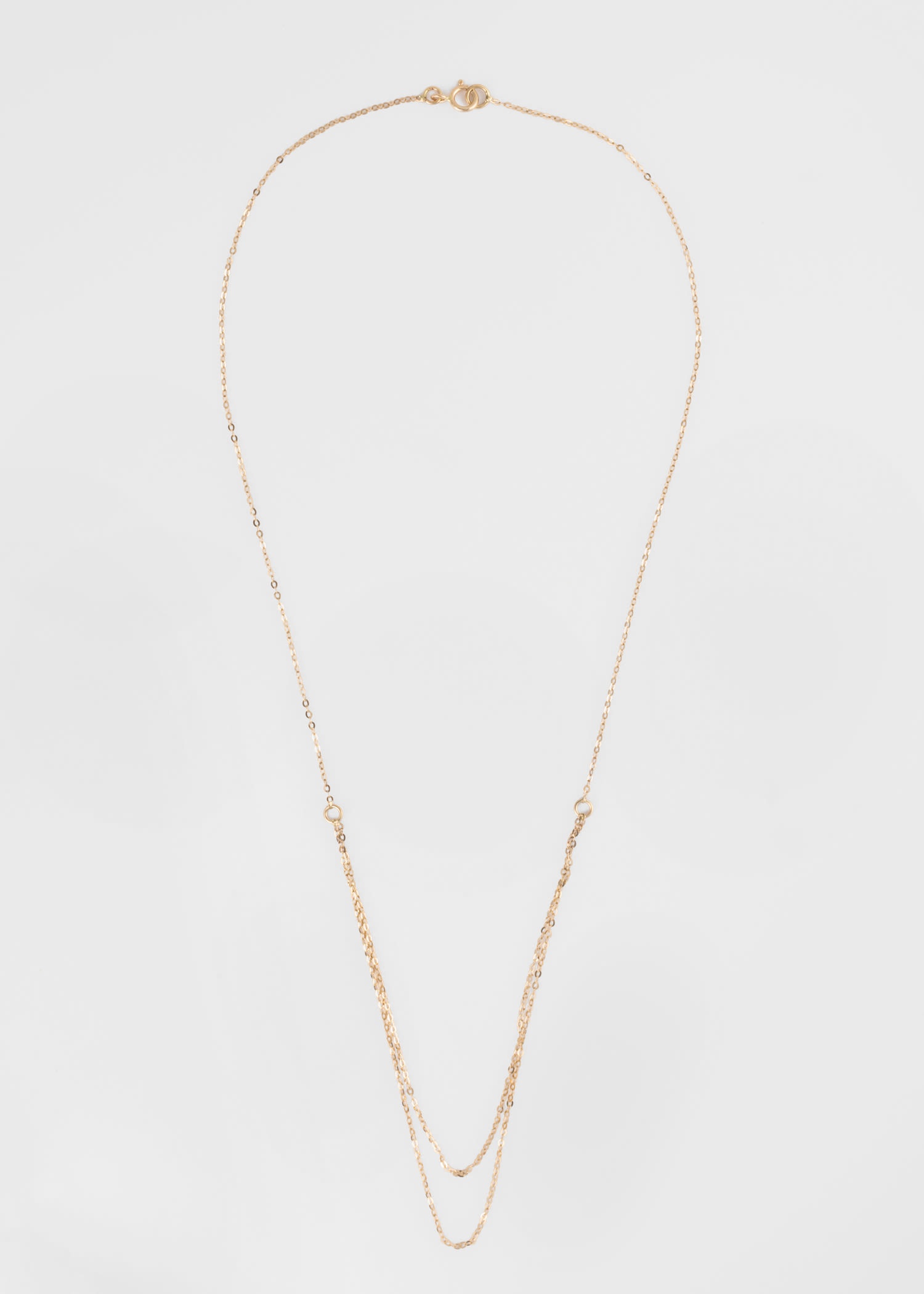 'Charlotte' Gold Double Chain Necklace by Helena Rohner - 2