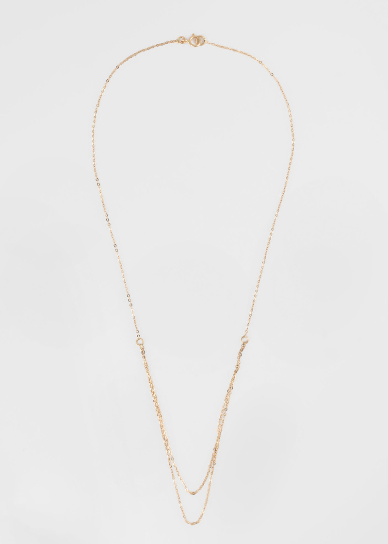 Paul Smith 'Charlotte' Gold Double Chain Necklace by Helena Rohner outlook