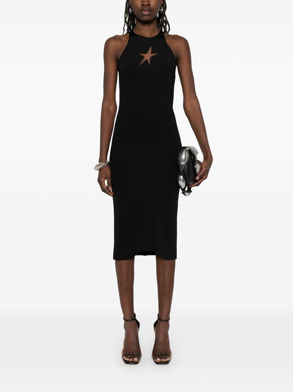 star sleeveless midi dress - 2