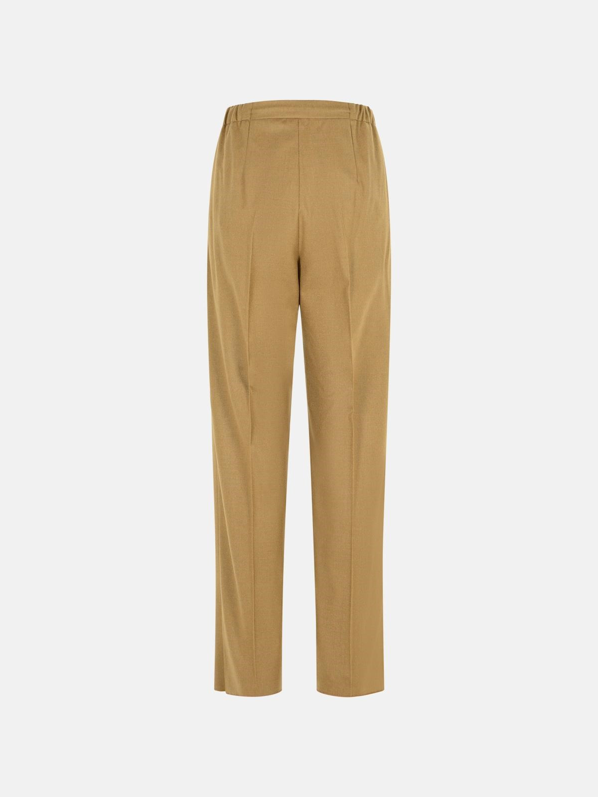 'GATTI' DOVE-GRAY CASHMERE DRAWSTRING PANTS - 3
