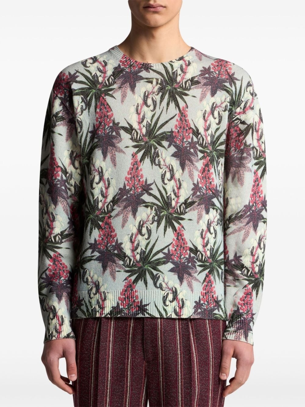 floral intarsia-knit jumper - 3