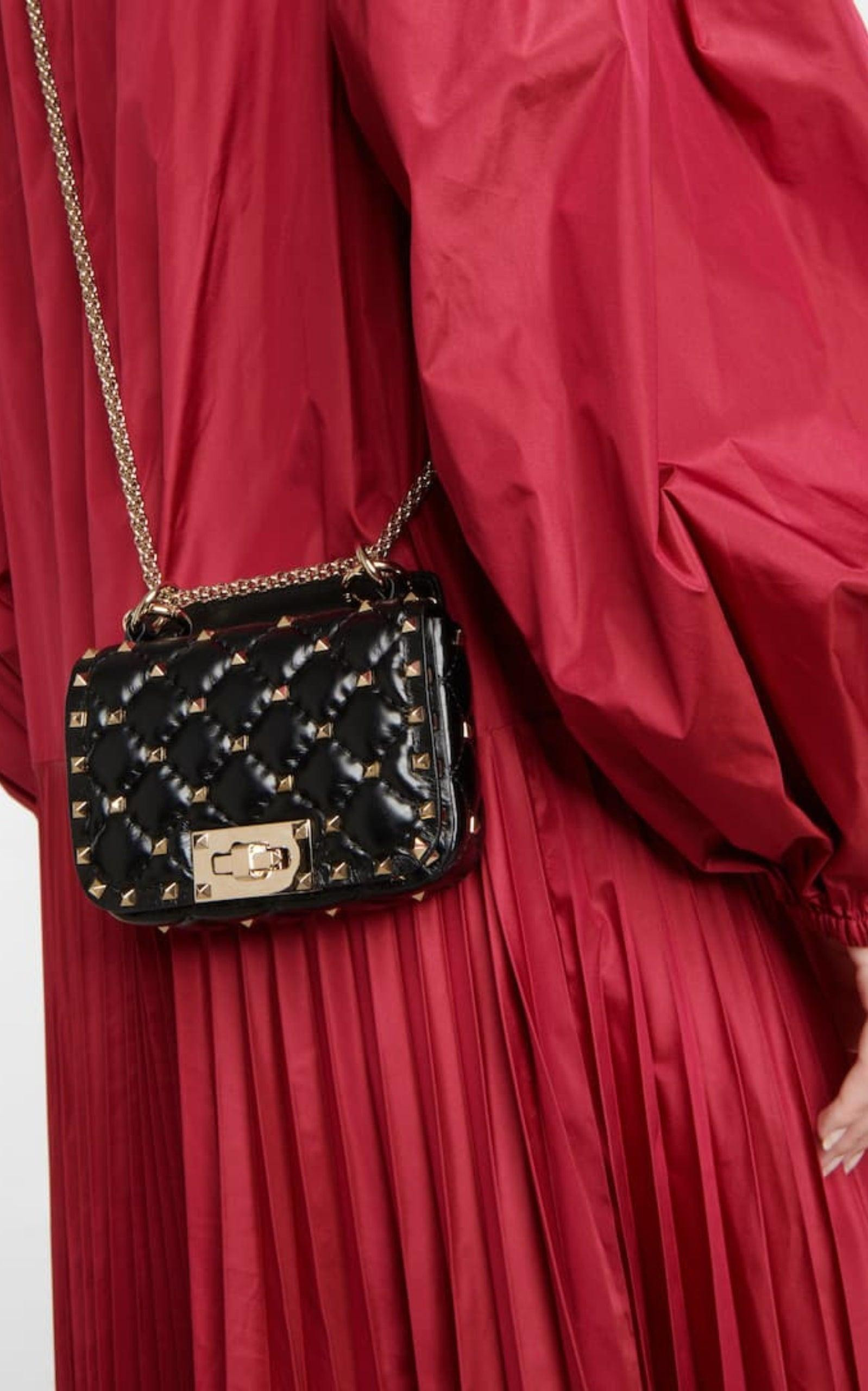 Rockstud Spike Mini Leather Shoulder Bag - 8