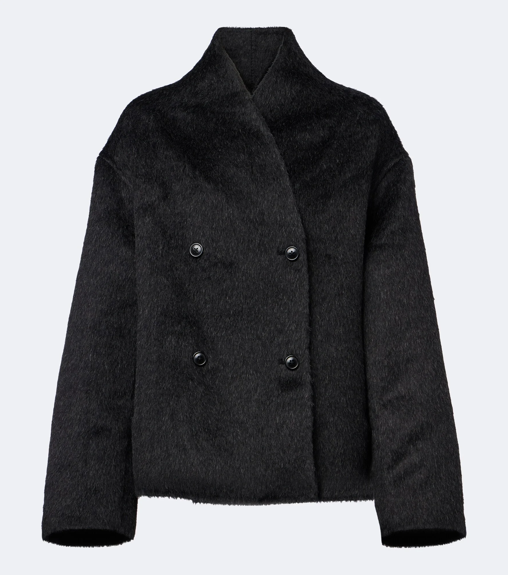 Wes double-breasted alpaca and wool jacket - 1