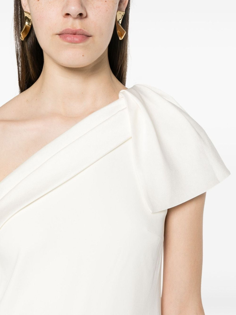 crepe one-shoulder mini dress 5