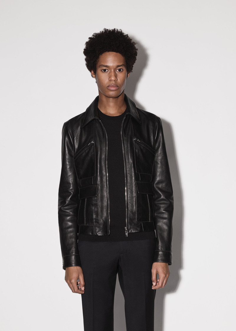 RETRO LEATHER ZIP UP JACKET 2