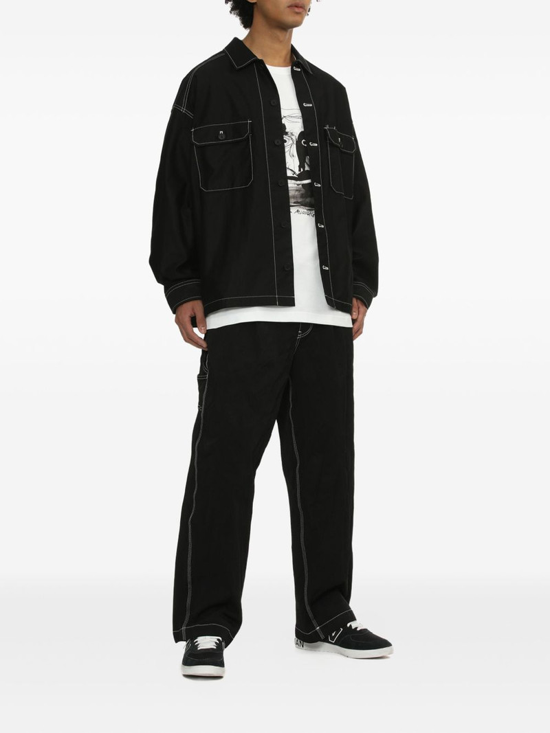 Comme des Garçons Homme contrast-stitch pocket shirt outlook