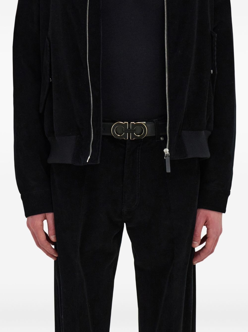Gancini leather belt - 3