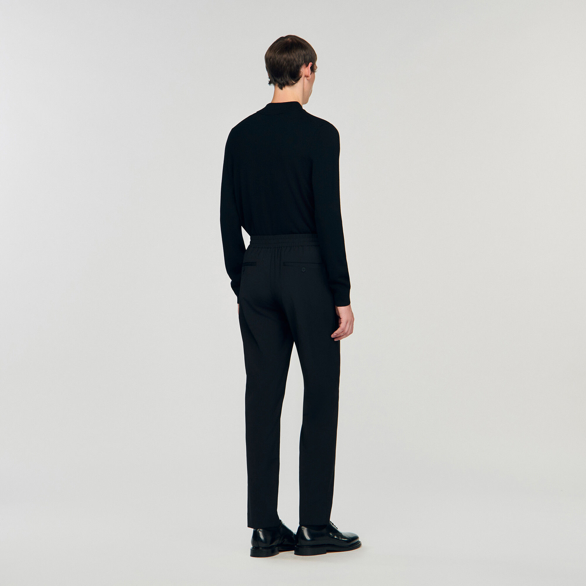 ELASTICATED STRAIGHT-LEG PANTS - 5