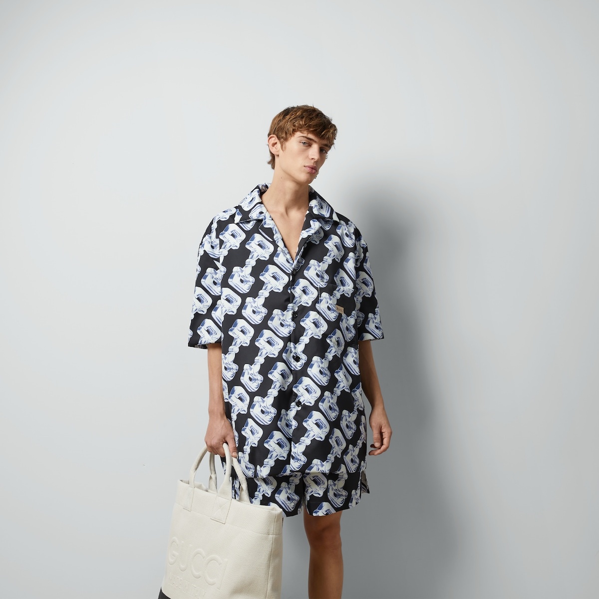 3D glass Horsebit print fabric jacket - 6