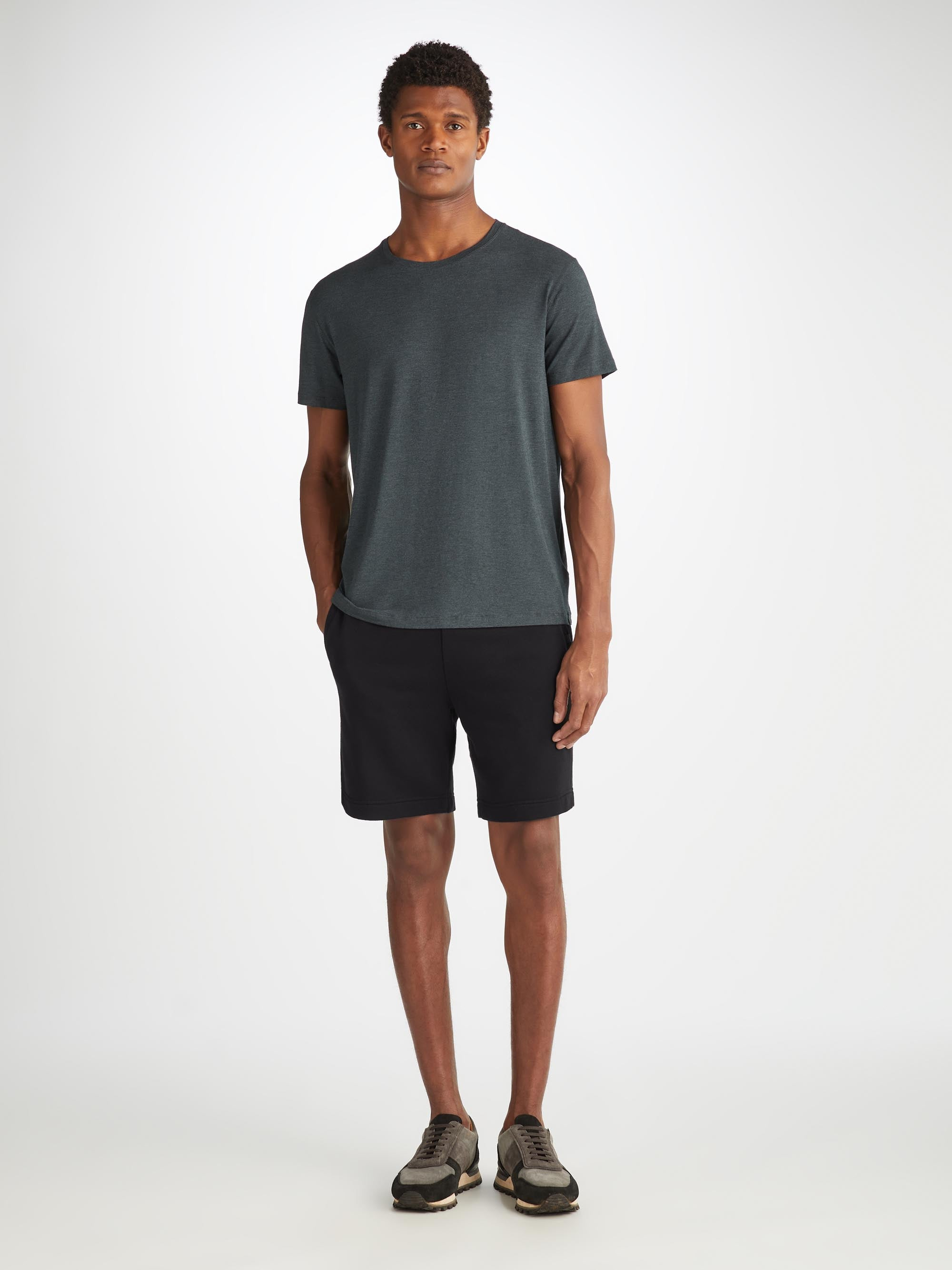 Men's Sweat Shorts Quinn Cotton Modal Black - 3