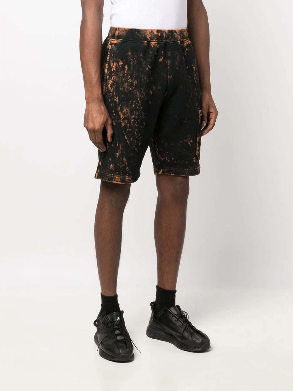 bleach-wash knee-length shorts - 3