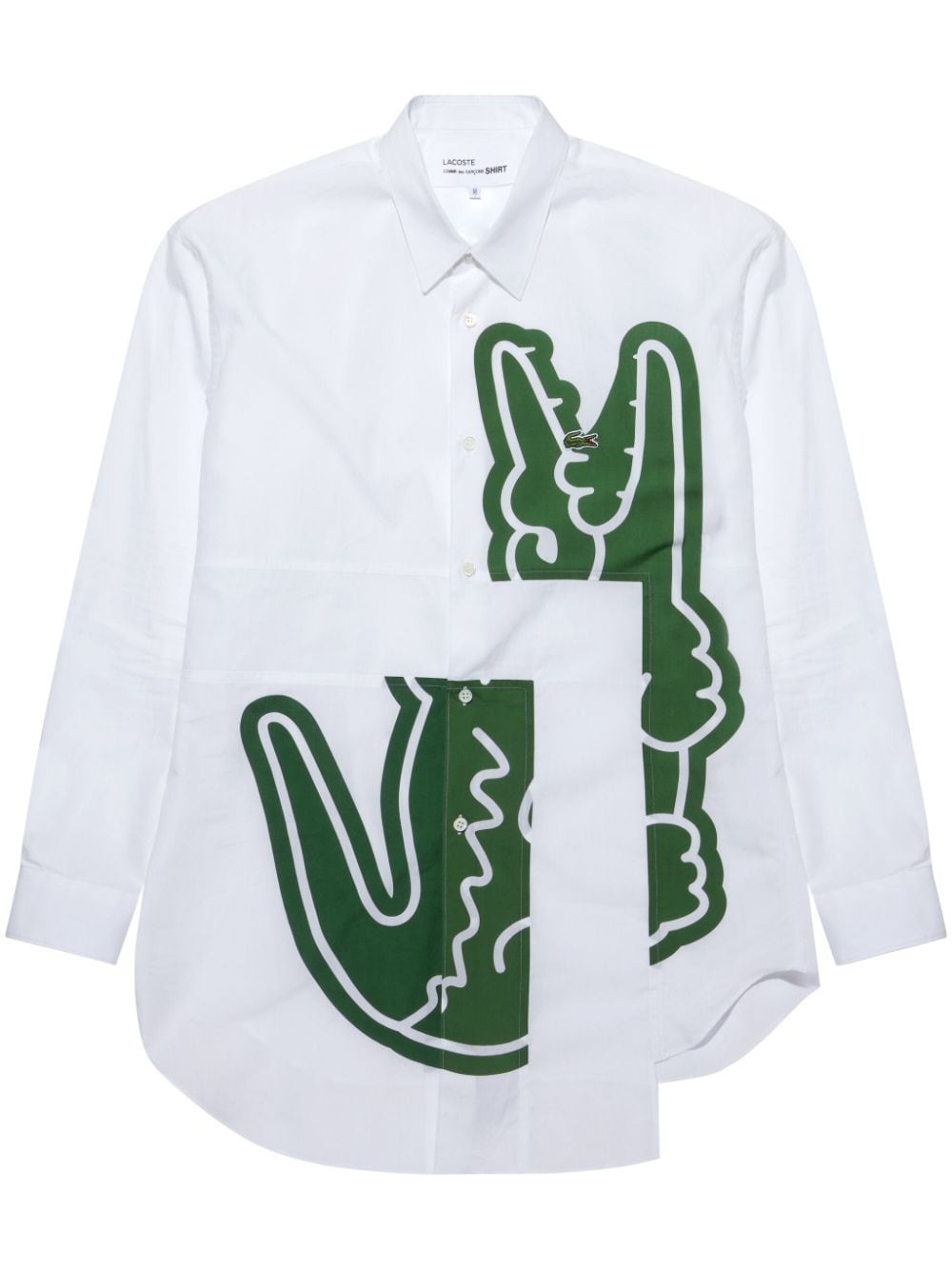 logo-embroidered cotton shirt - 1