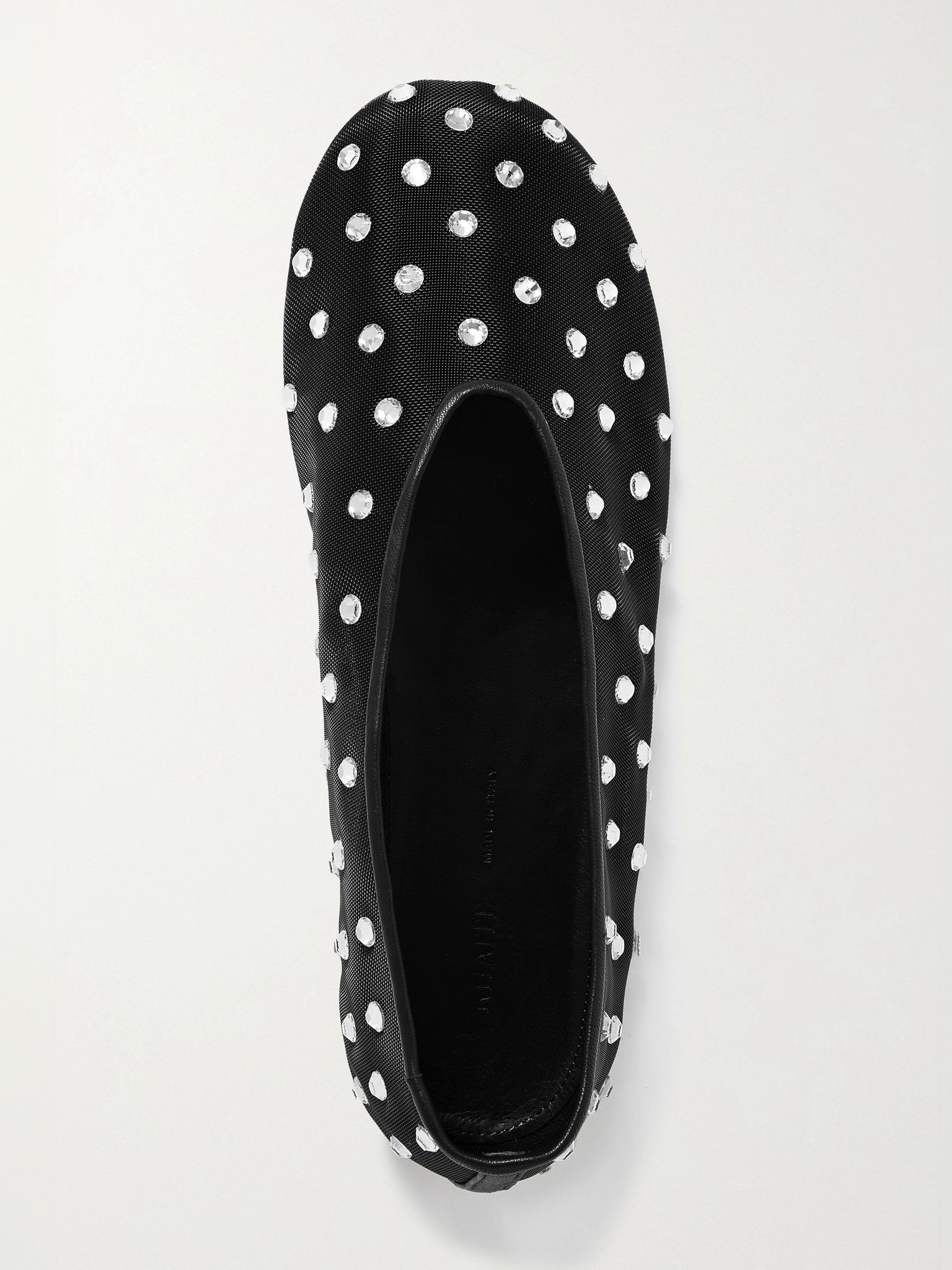 Marcy crystal-embellished mesh ballet flats Black - 5