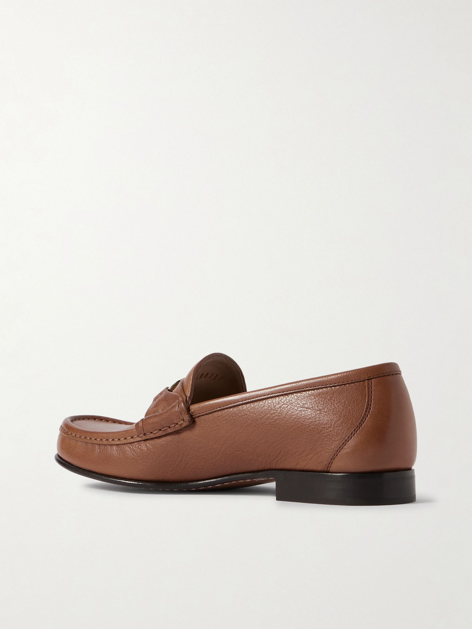 VLogo Signature 20 leather loafers Tan - 3