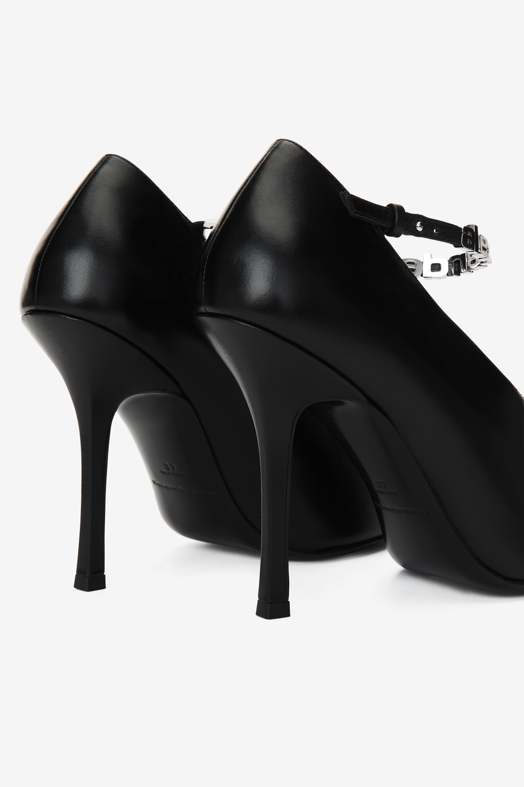 delphine ankle strap pump in leather - 5
