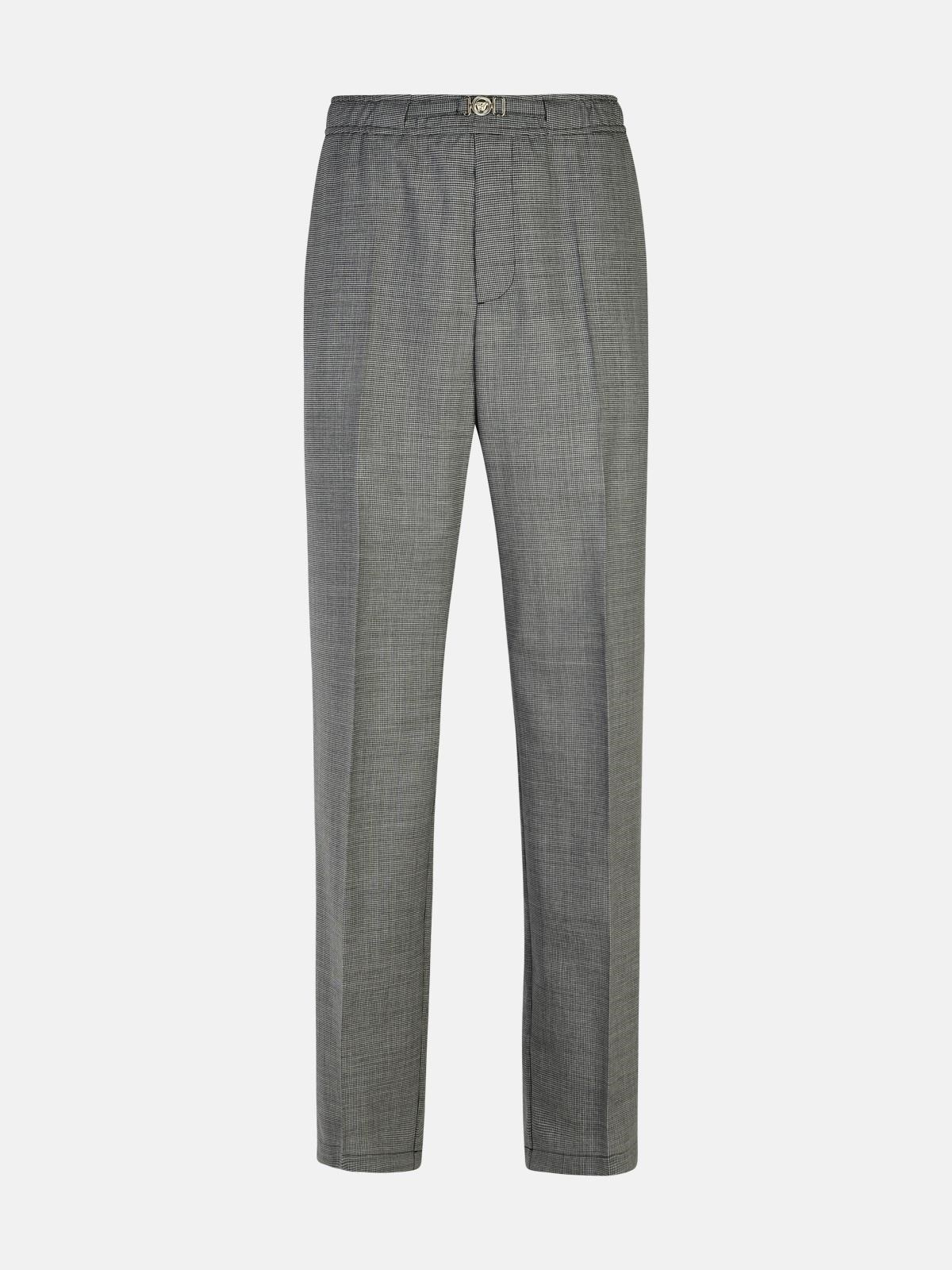 GREY VIRGIN WOOL TROUSERS - 1