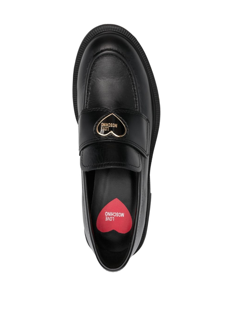 logo-plaque 40mm faux-leather loafers 4