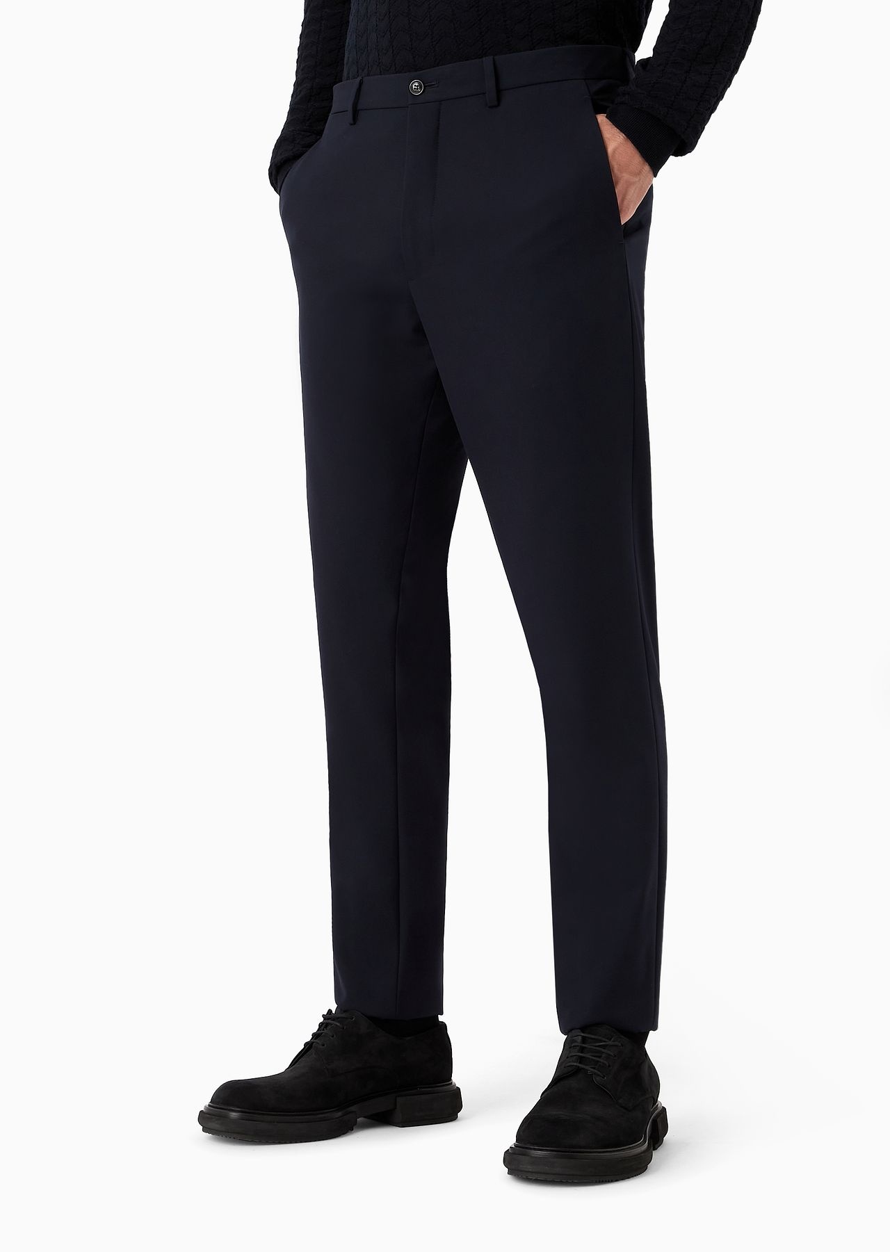 Stretch technical-canvas trousers - 2