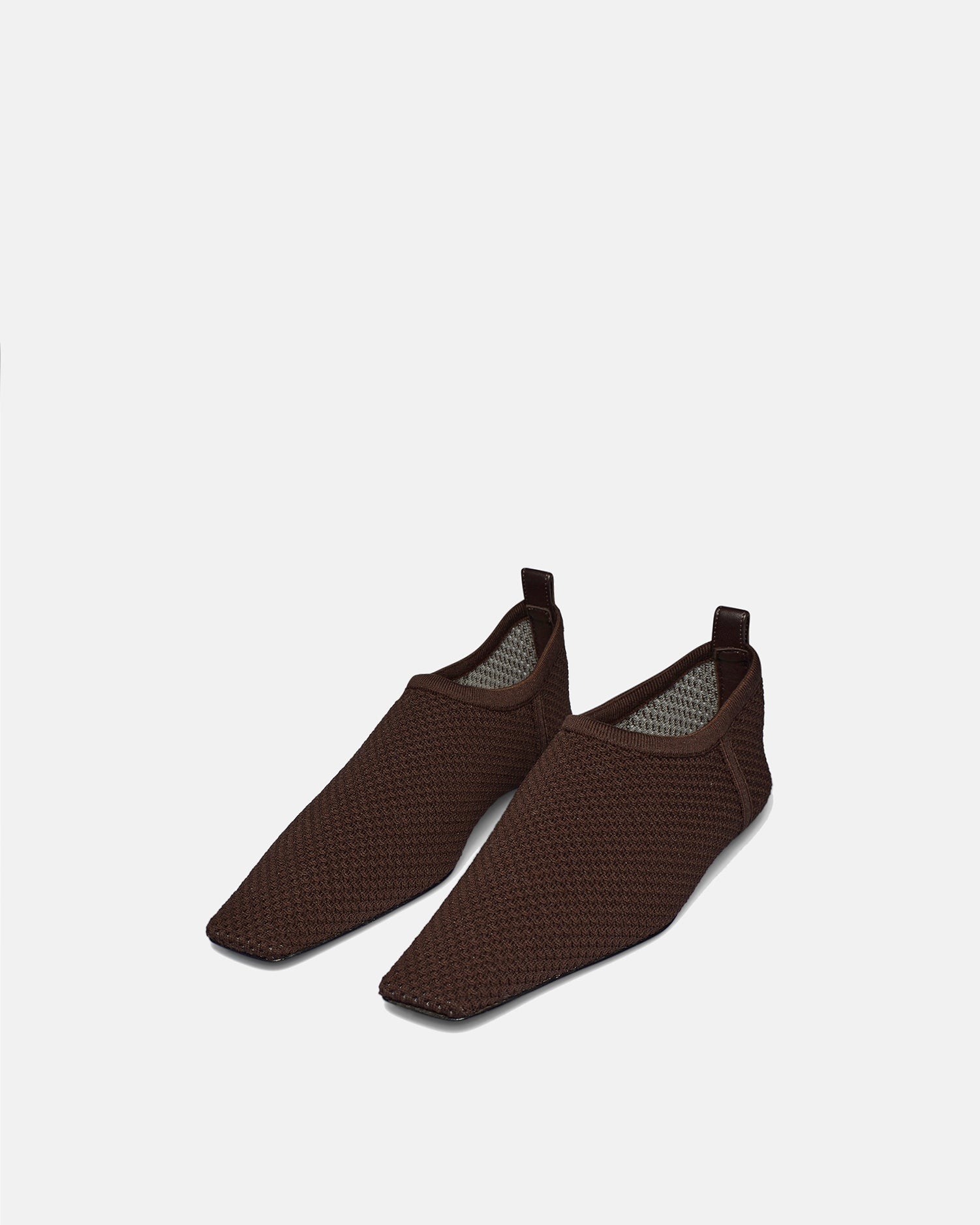 Mesh-Knit Square-Toe Slip-On Shoes - 2