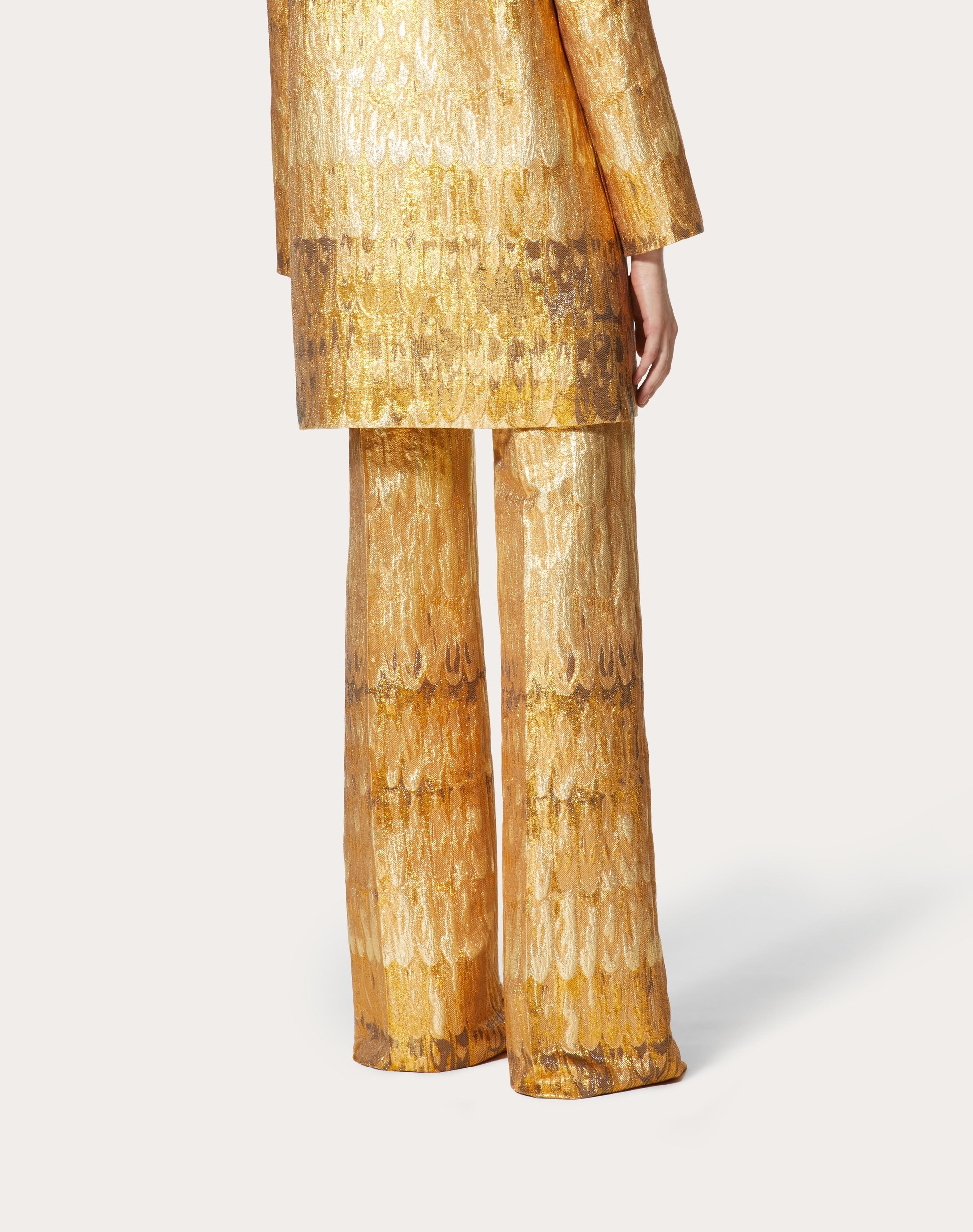 VALENTINO GOLDEN WINGS BROCADE PANTS - 4