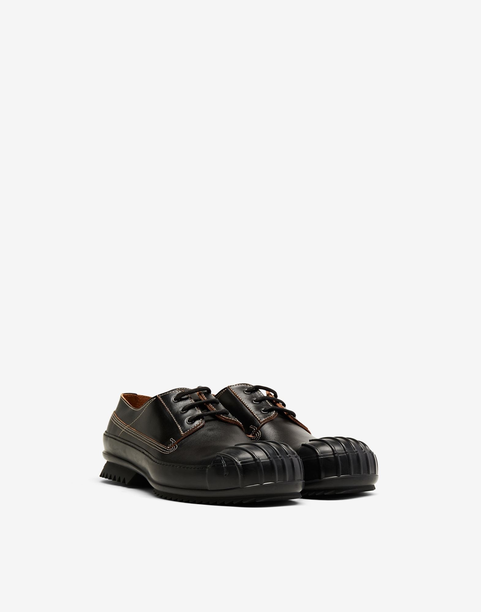 Brushed leather duck shoes - 2