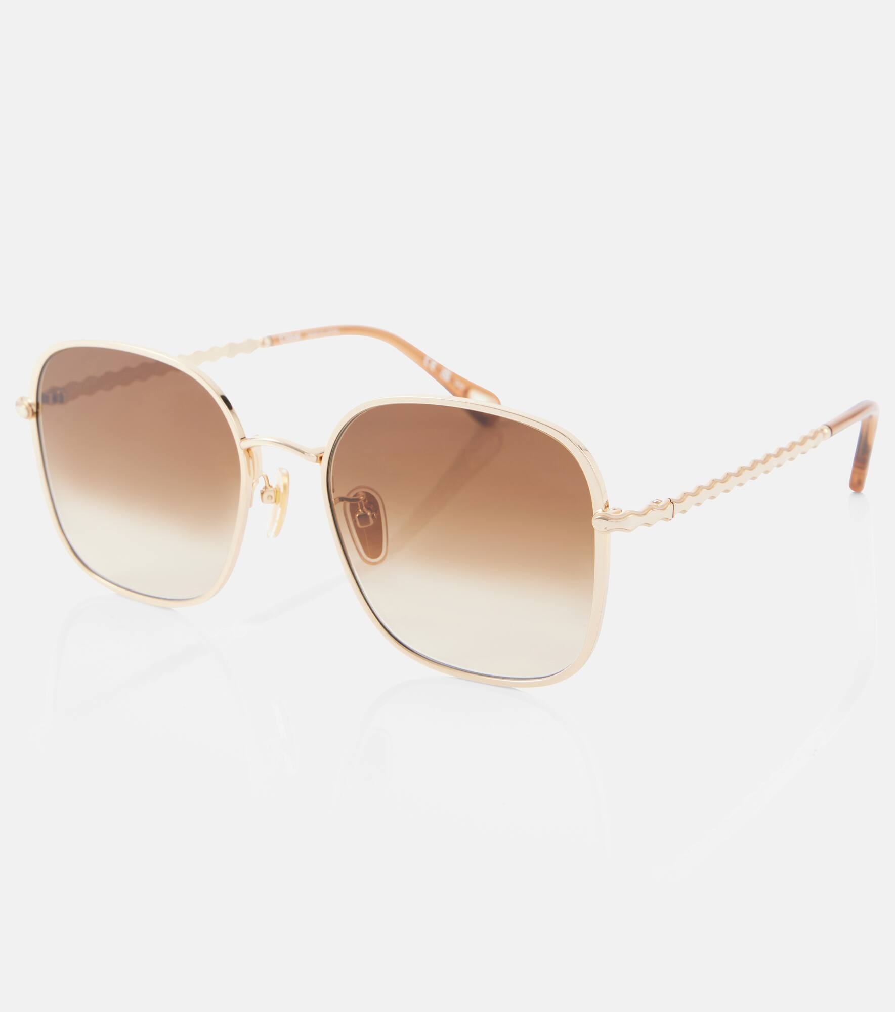 Scalloped square sunglasses - 4
