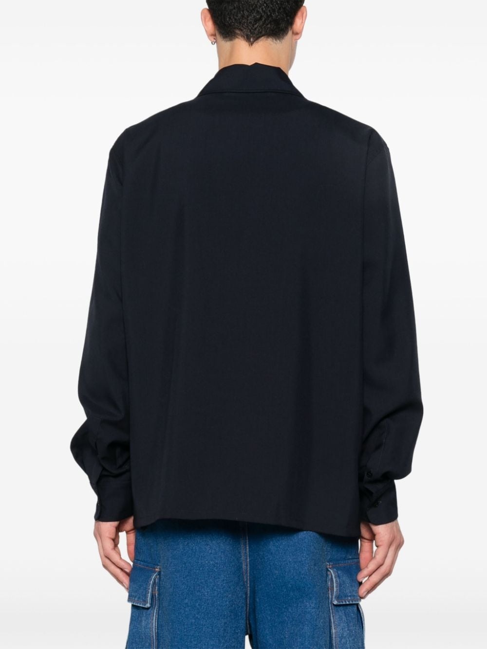 logo-embroidered shirt - 4