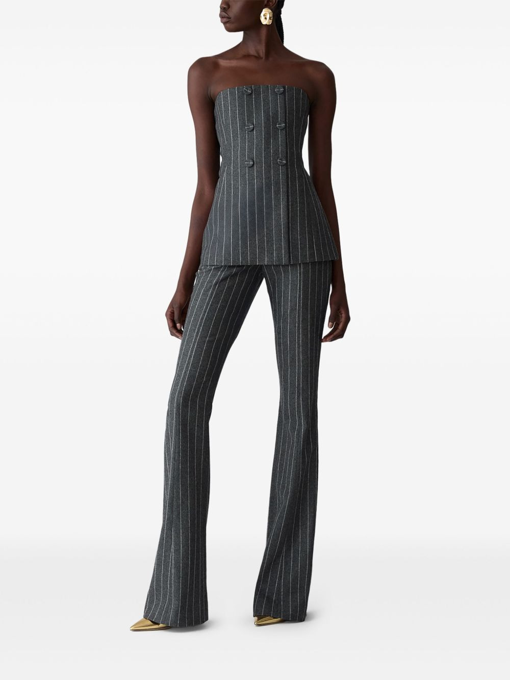pinstripe-pattern trousers - 2