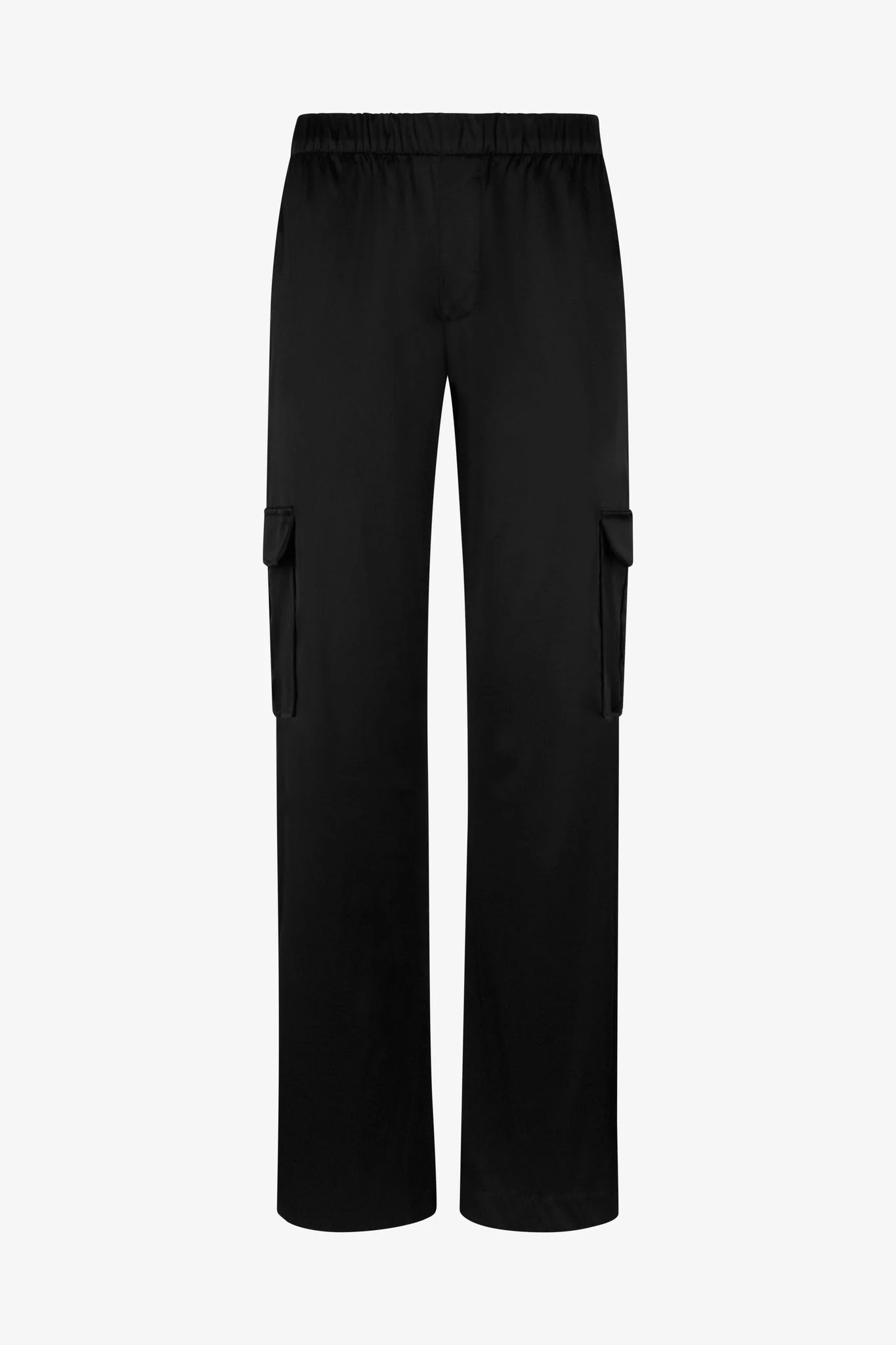SILK CHARMEUSE CARGO PANTS - 1