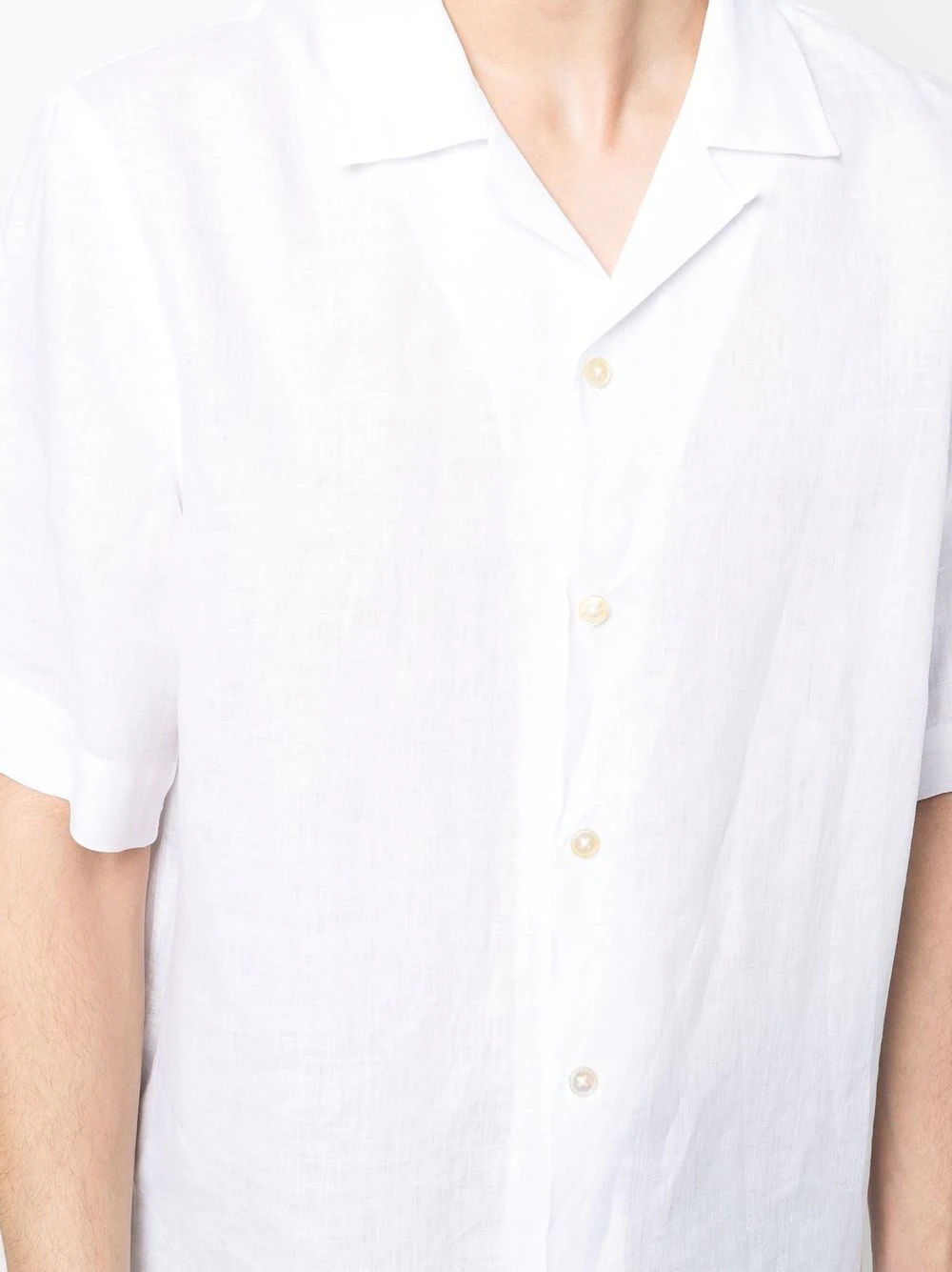 short-sleeve linen shirt - 5