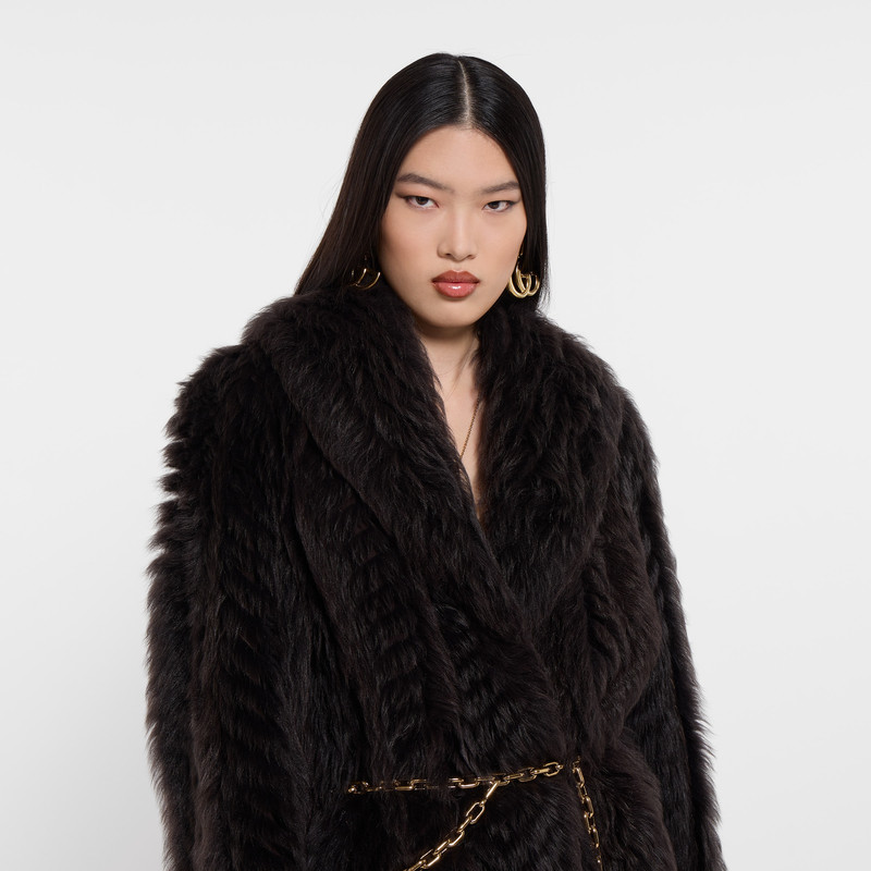 Soft long shearling coat 3