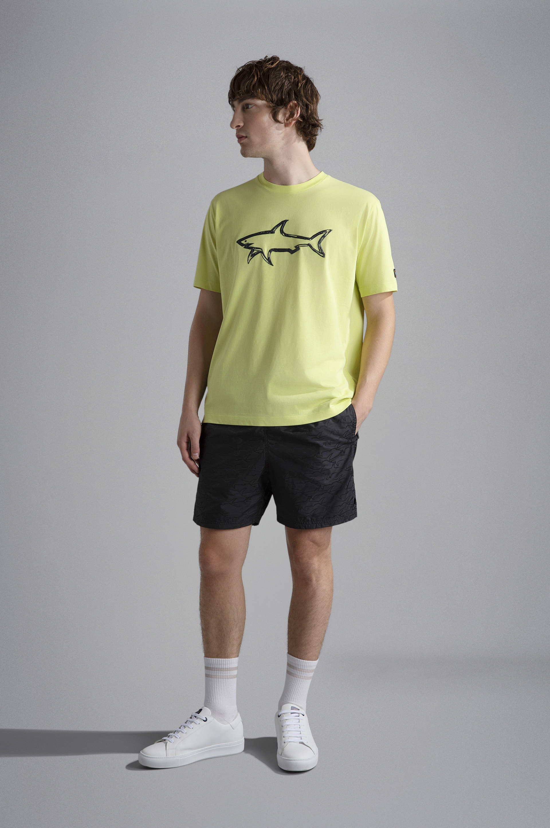 SWIM SHORTS WITH SHARK PRINT - 2
