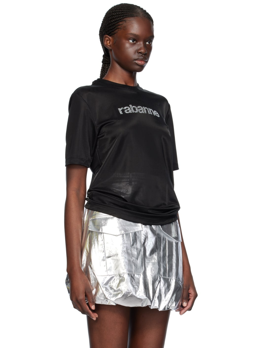 Black Rhinestone T-Shirt - 2