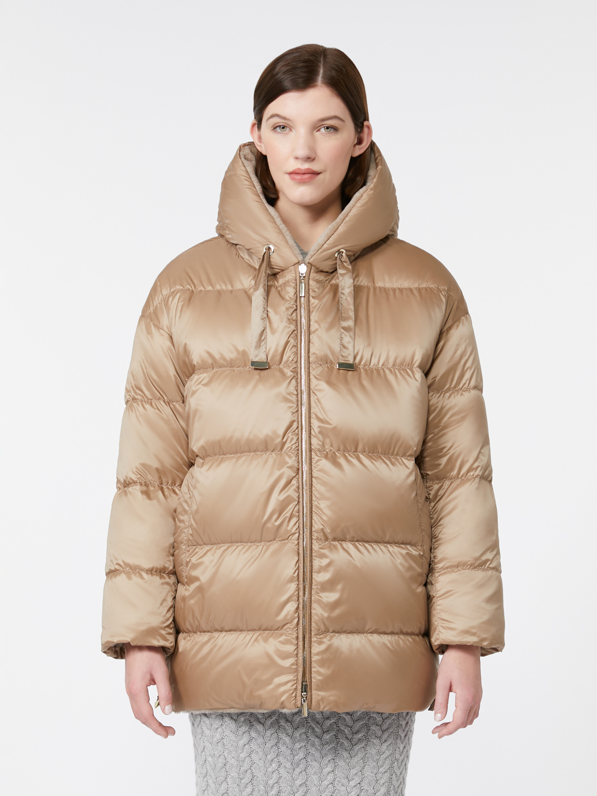 OLIVIA Reversible alpaca and wool padded jacket - 6