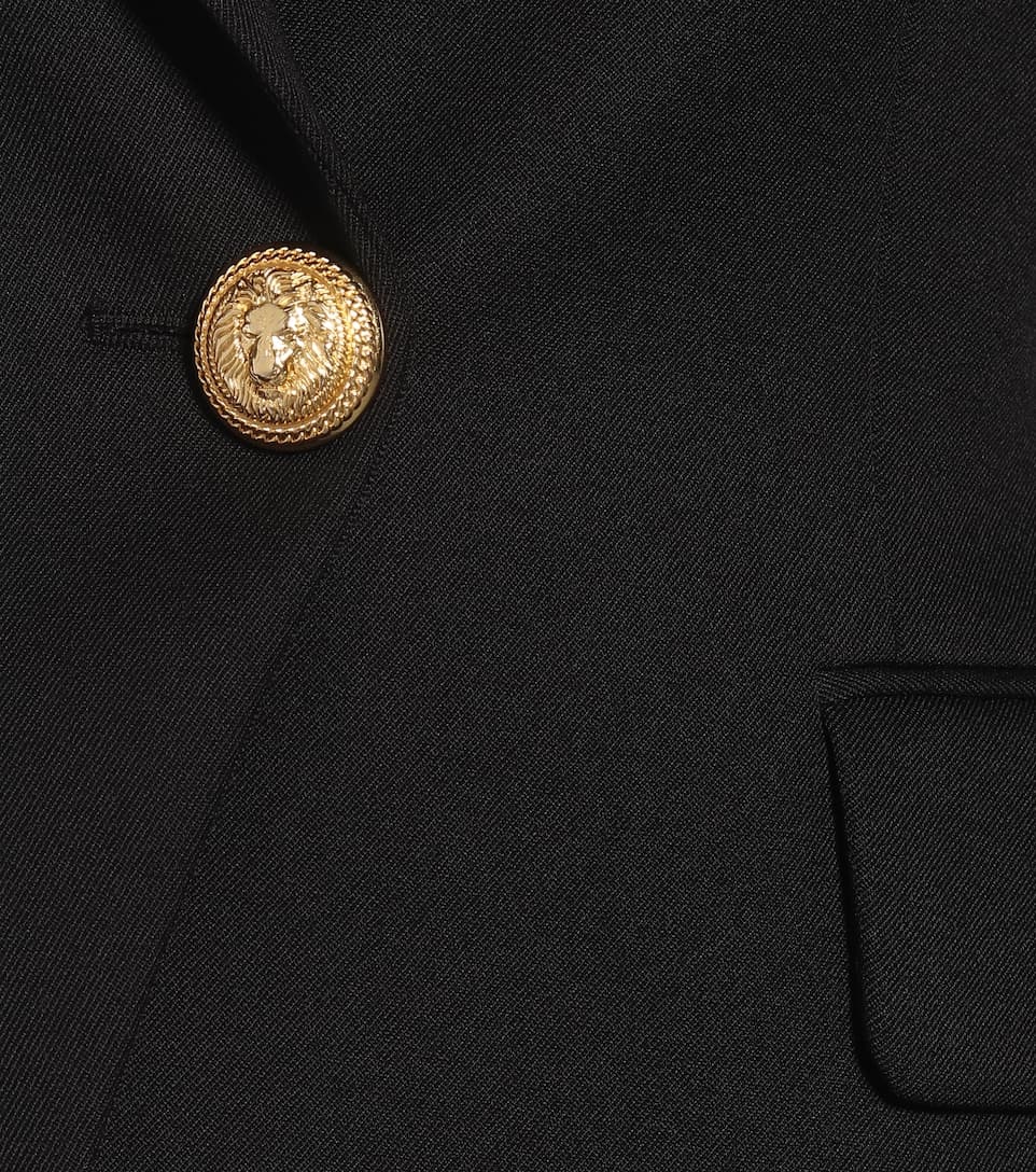 Double-breasted wool blazer - 6