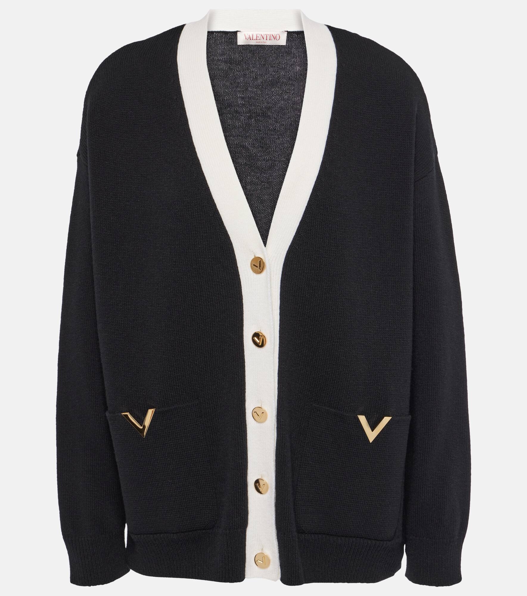 VGold virgin wool cardigan - 1