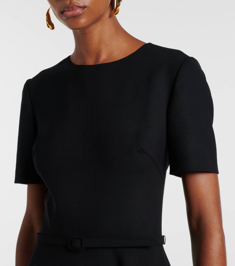 Asymmetric wool-blend midi dress 4