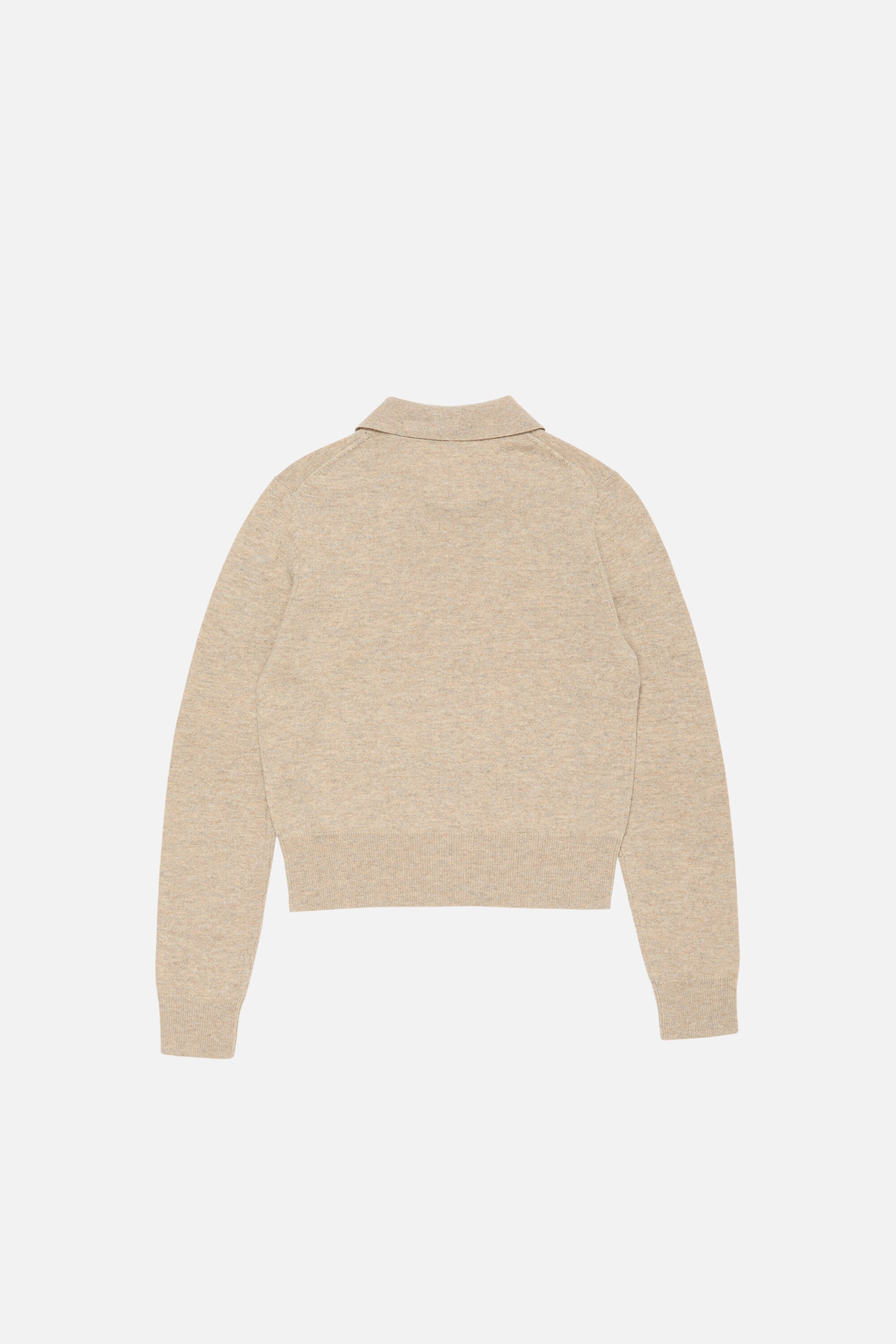 Yak wool polo sweater - Oat beige - 7