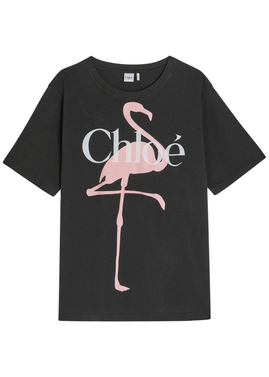 Chloe Printed Cotton T-shirt - 1
