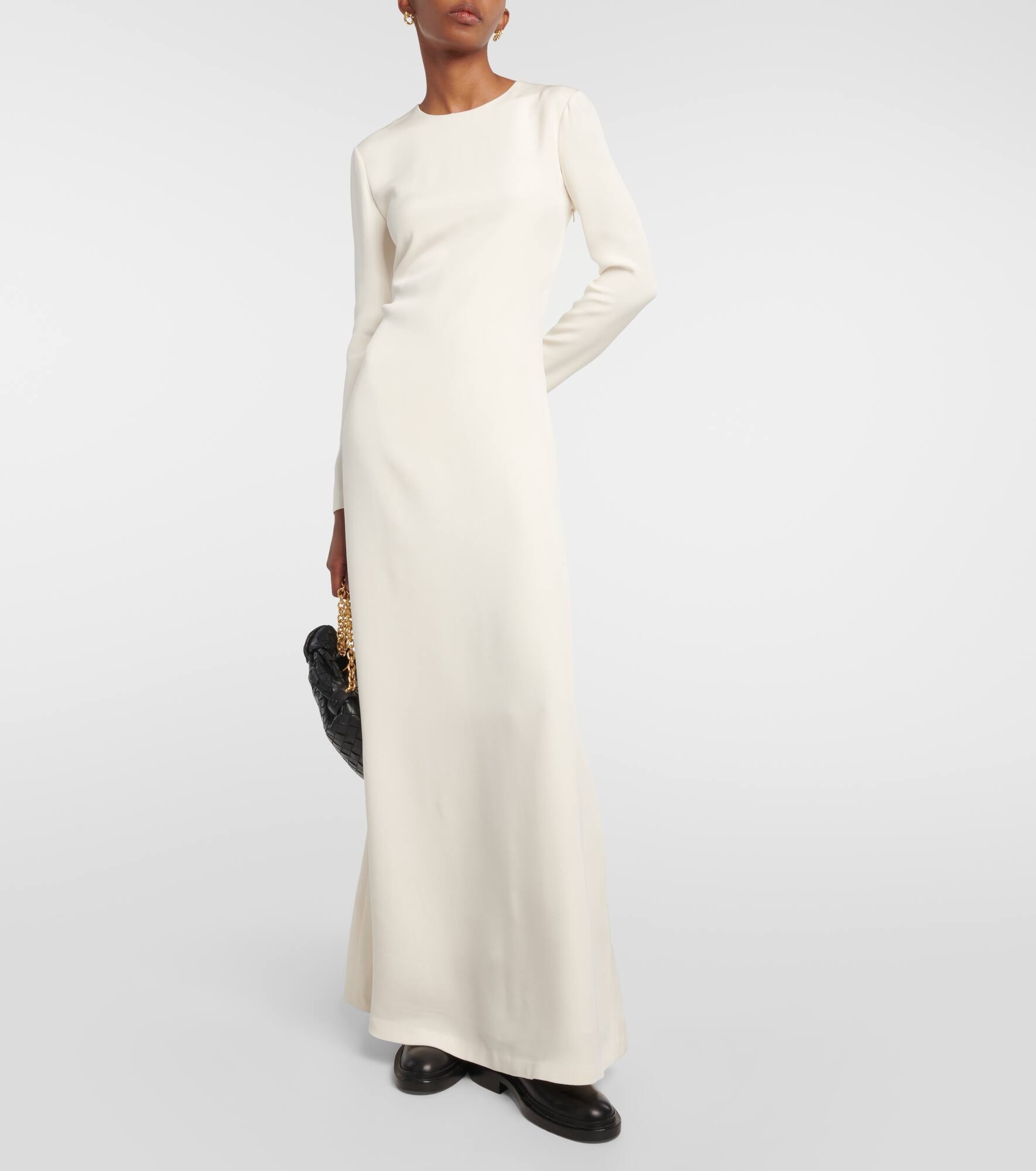 Flared silk gown - 7