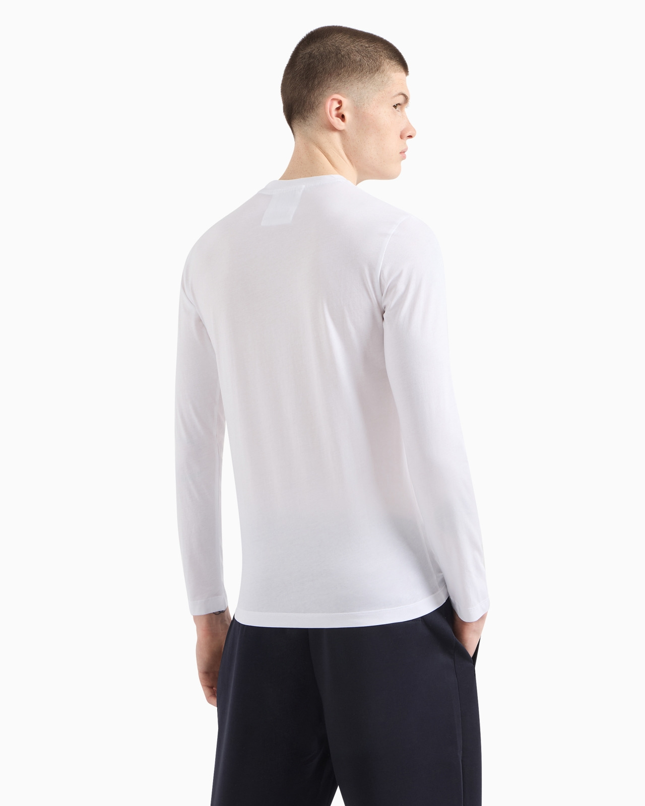 Pima-jersey jumper with printed logo - 3