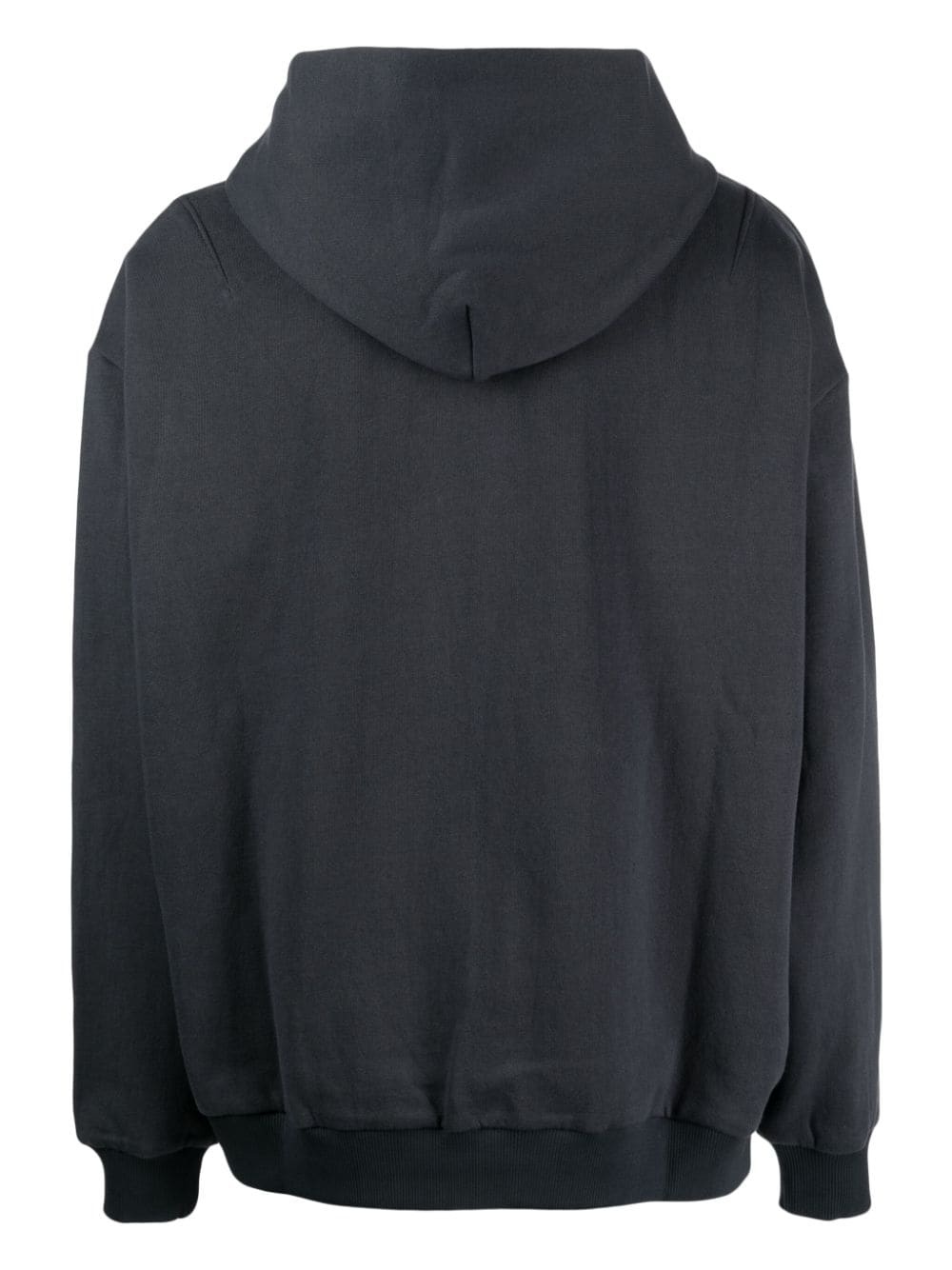 logo-plaque cotton hoodie - 2