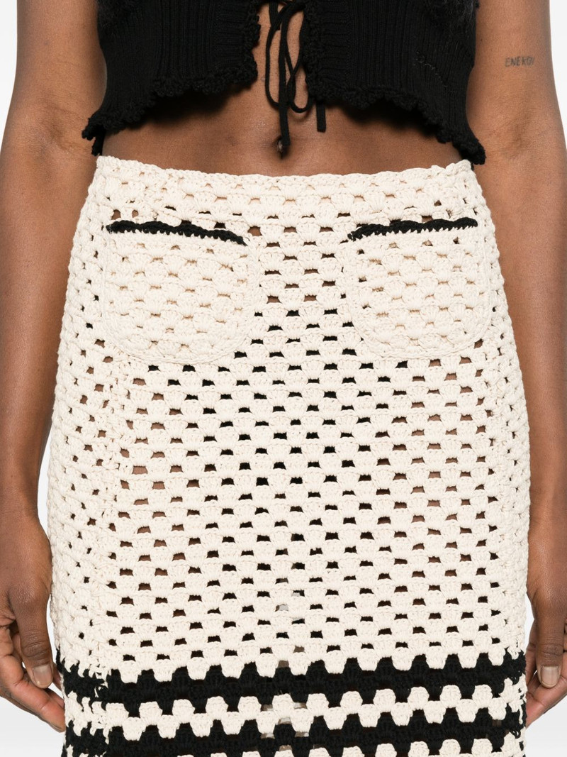 knitted-construction stripe-detail skirt 5