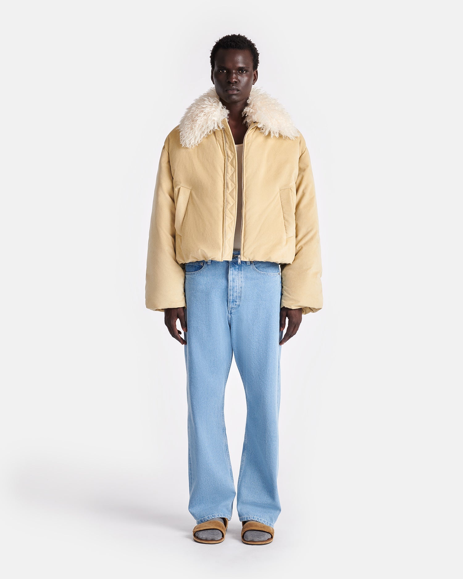 Alt-Suede and Faux-Fur Jacket - 9