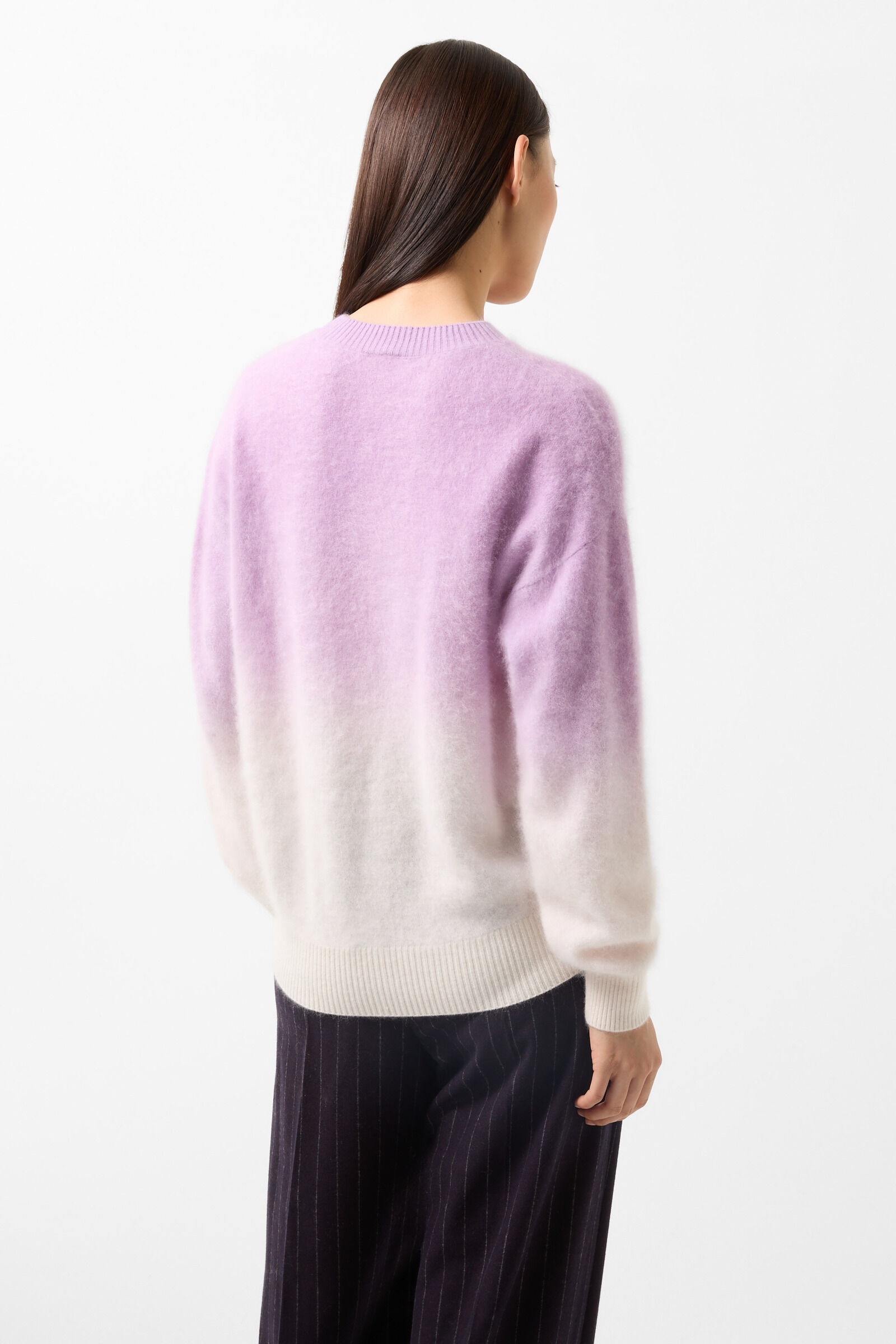 Olaia cashmere sweater in Purple/Off-white - 3